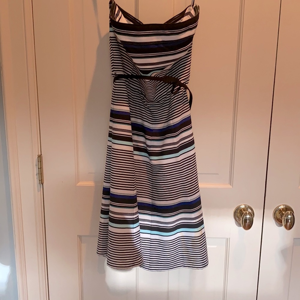 Stripped Strapless Dress WHBM